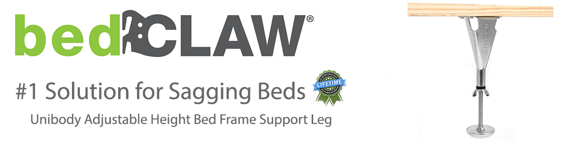 Bed Claw Adjustable Center Support Leg for Sagging Mattress Caused Set of 2 Set of 2