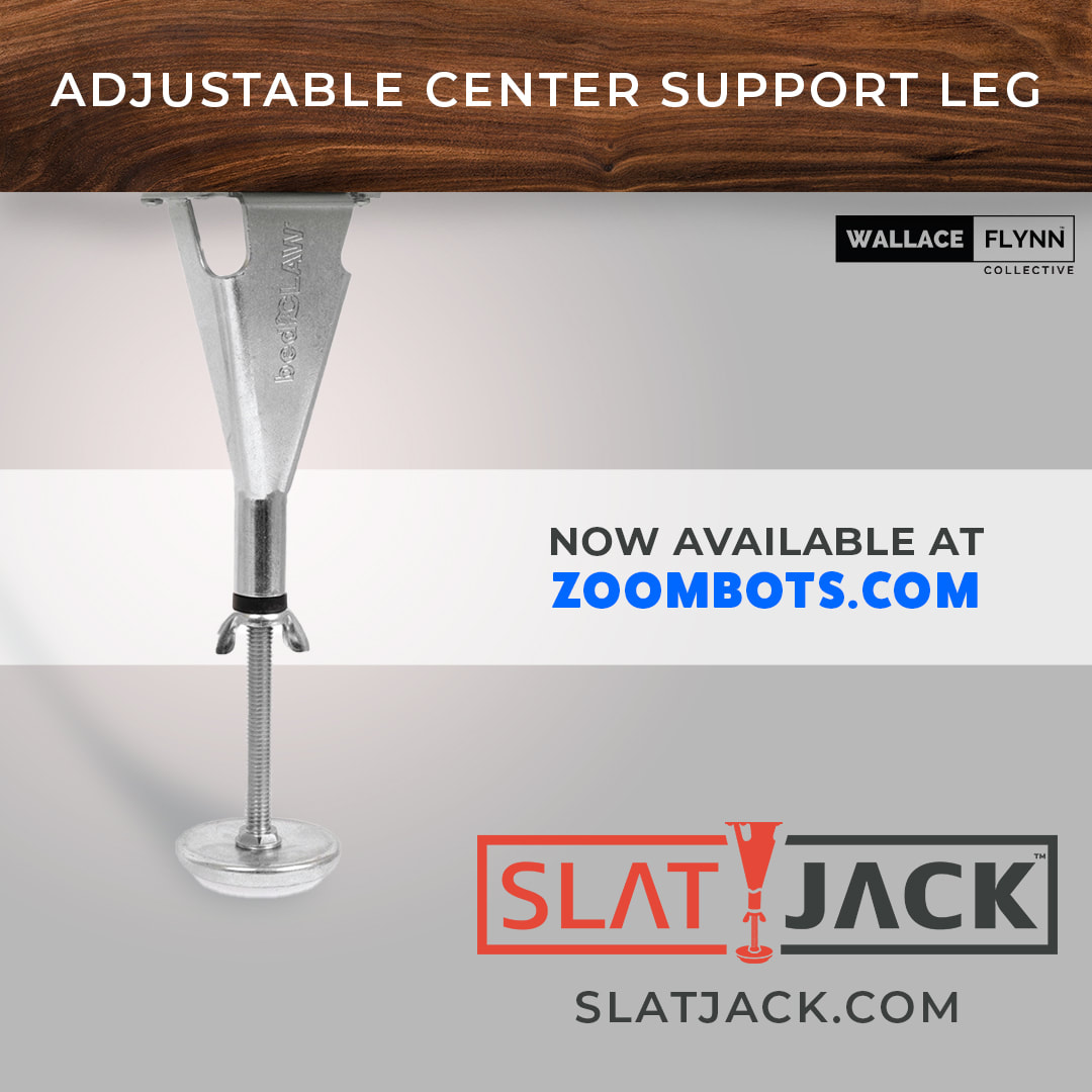 SlatJack acts as a jack for your bed or furniture to prevent or correct sagging. Picture